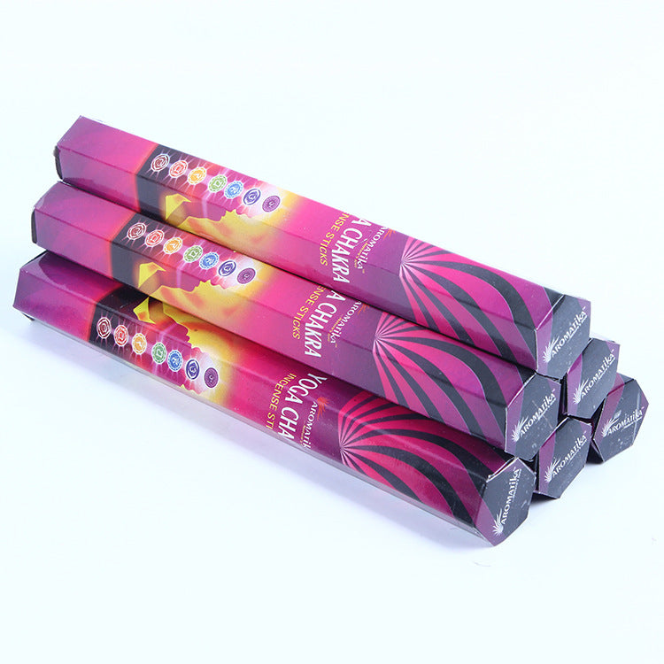 Yoga Chakra Incense - Indische Räucherstäbchen, 6 oder 18 Stück pro Schachtel