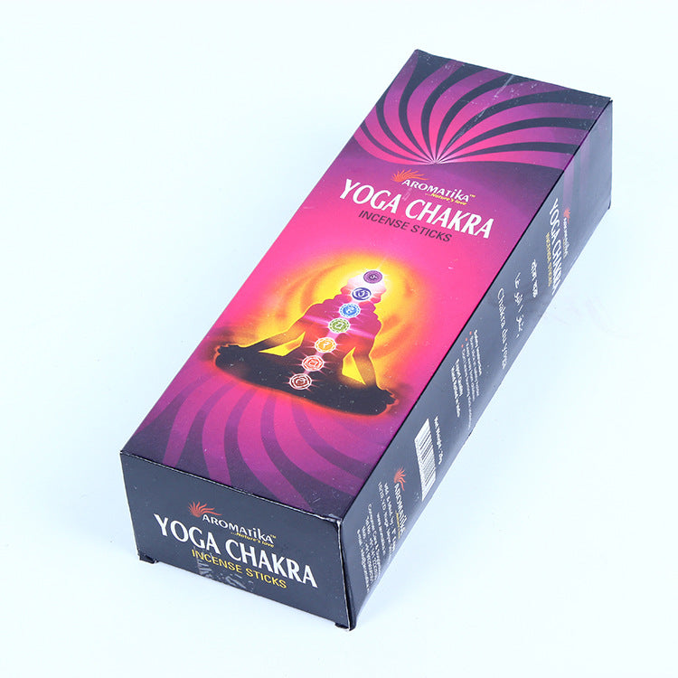 Yoga Chakra Incense - Indische Räucherstäbchen, 6 oder 18 Stück pro Schachtel