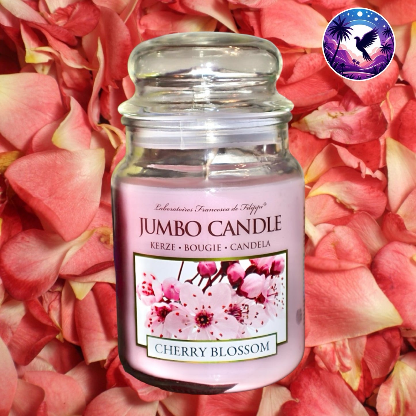 Jumbo Candle Kirschblüte 500g (intensiv blumige Duftnote)