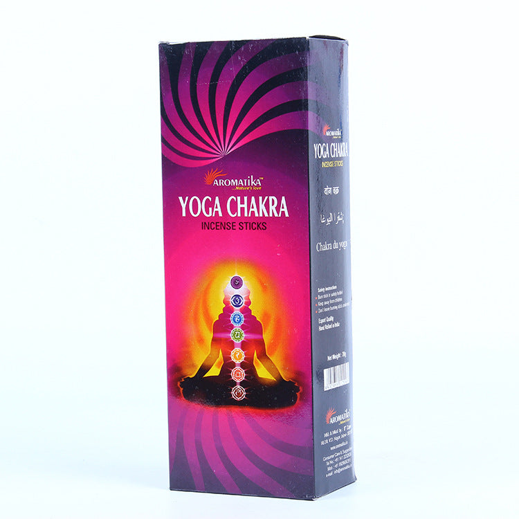 Yoga Chakra Incense - Indische Räucherstäbchen, 6 oder 18 Stück pro Schachtel