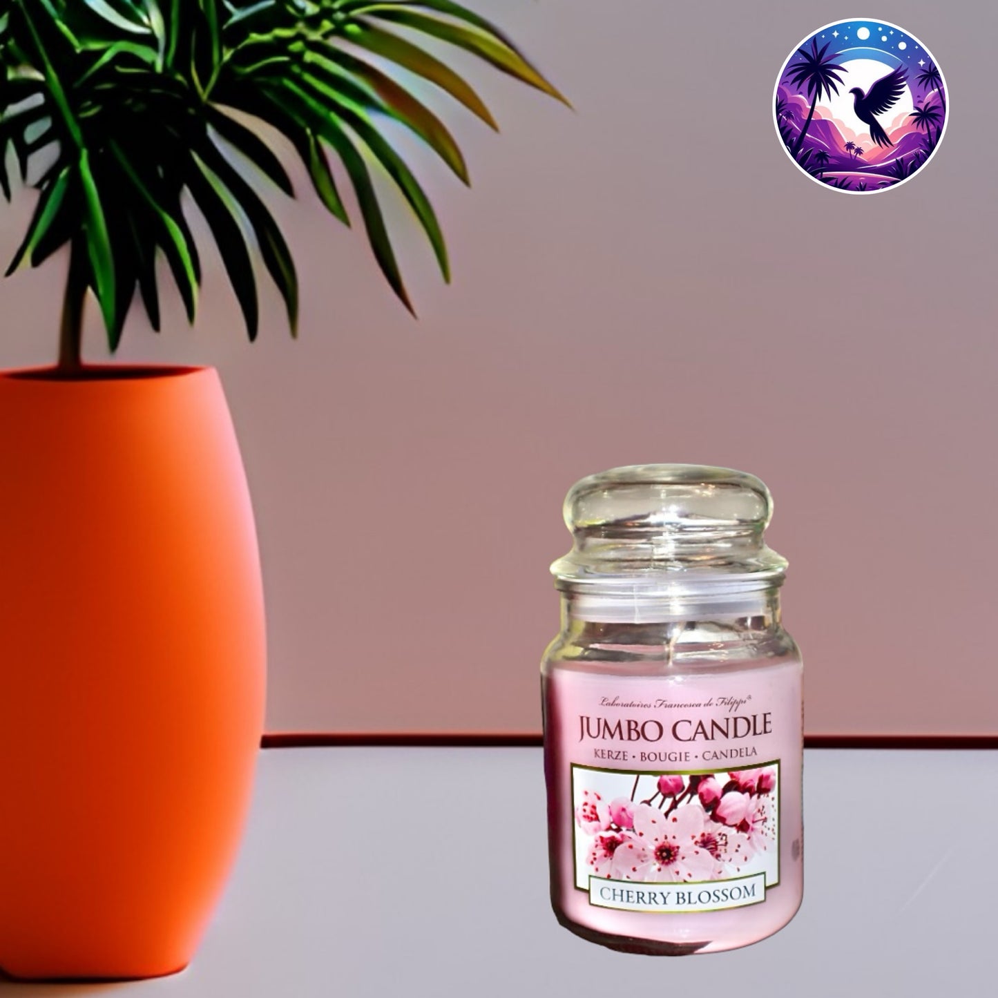 Jumbo Candle Kirschblüte 500g (intensiv blumige Duftnote)