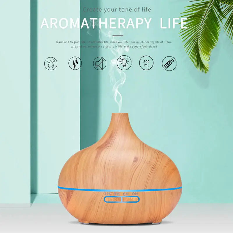 Aroma diffuser, ultrasonic technology, remote control, 7-color LED lamp 