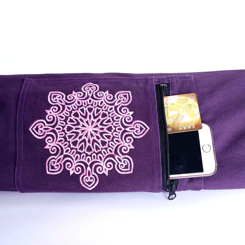 Yogamatten Tasche aus Stoff mit Mandala:Motiv inkl. Handytasche (viele verschiederne Farben)