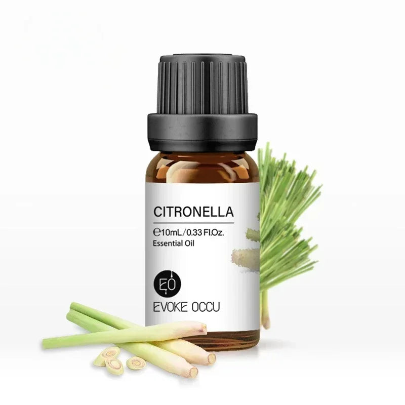 10 ml essentiële oliën met verschillende geuren zoals vanille, citroen, jasmijn, roos, lavendel en andere