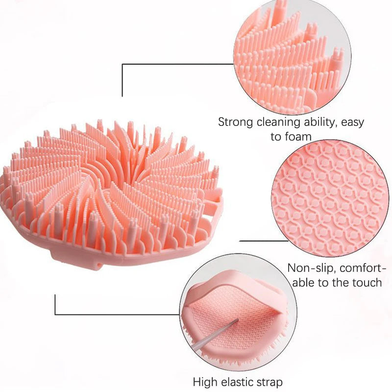 1 or 4 pieces of silicone body scrubbers